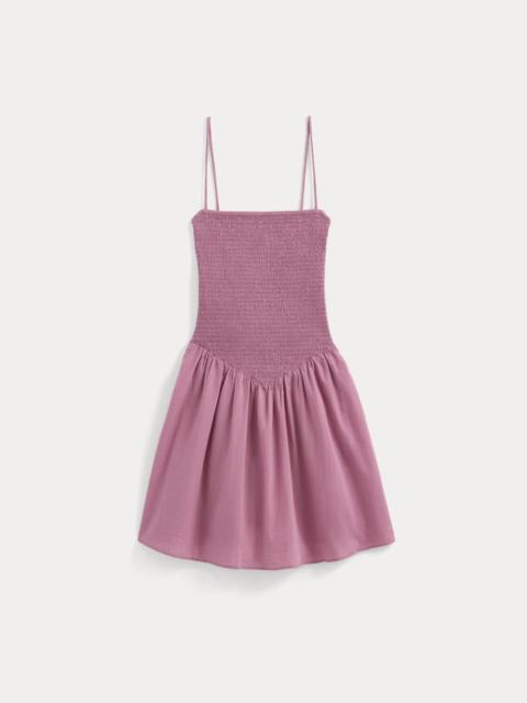 EVERLANE GAUZE SMOCKED MINI DRESS