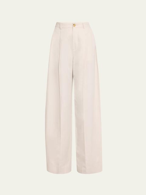 High-Waist Tailored Wide-Leg Pants