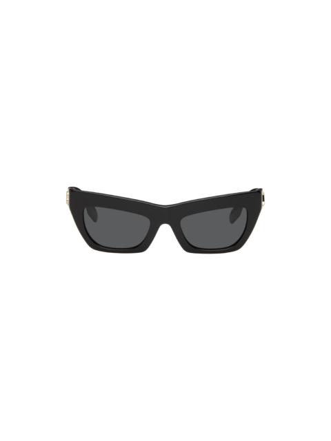 Black Cat-Eye Logo Sunglasses