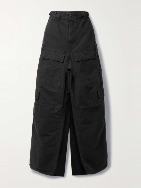 BALENCIAGA Women's Apron Cargo 바지 스커트 에 검정
