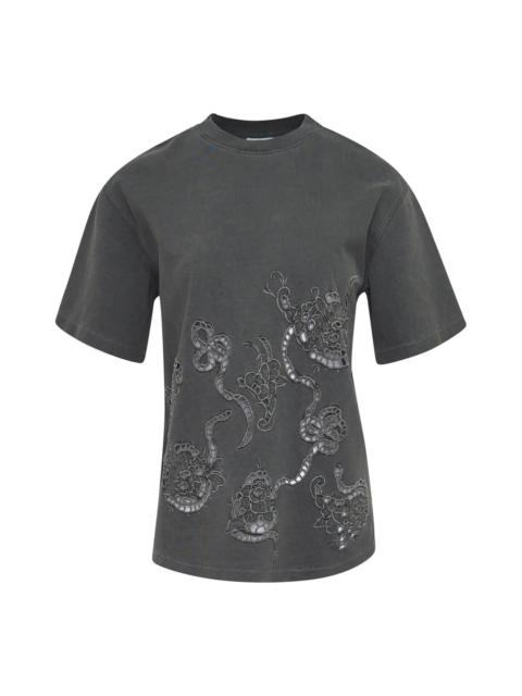 GANNI Heavy Cotton Embroidery Tee