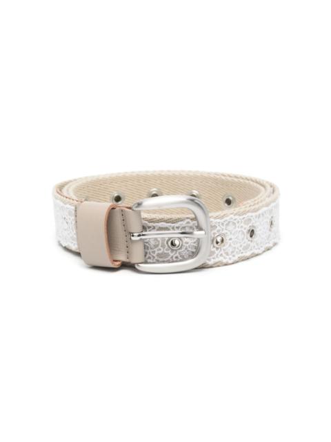 Our Legacy lace-overlay belt