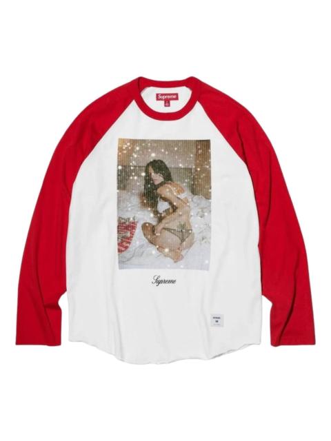 Supreme Supreme x Larry Clark FW26 Sequin Raglan L/S T-Shirt 'Red' SUP-FW26-052-RED