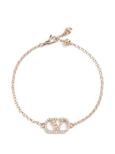 Valentino VLogo Signature Bracelet in Metal with Swarovski® Crystals