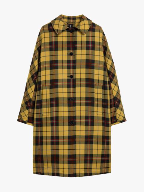 Mackintosh FAIRLIE YELLOW TARTAN WOOL & SILK COAT