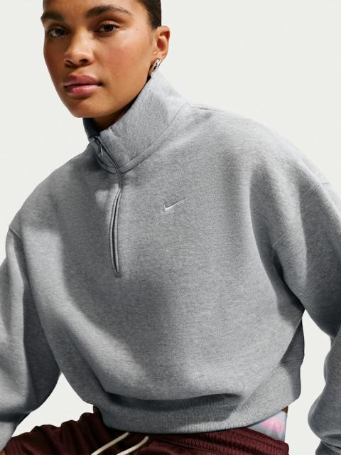 Nike Nike Studio Fleece Medium Weight Women's Oversized 1/4-Zip Cropped Top