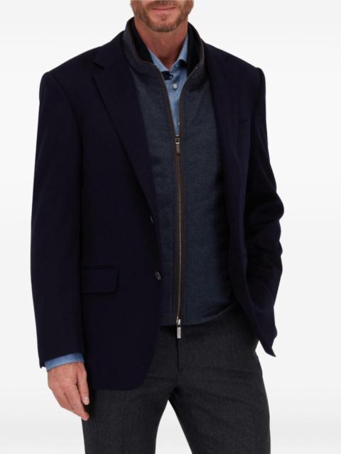 Canali single-breasted woo-blend blazer