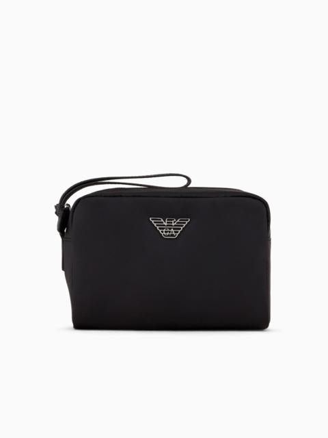 EMPORIO ARMANI Travel Essentials small washbag in recycled nylon