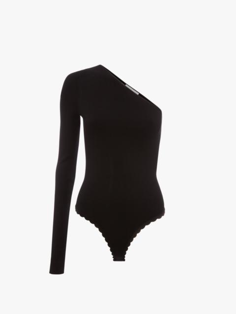 Victoria Beckham VB Body One Shoulder Bodysuit in Black