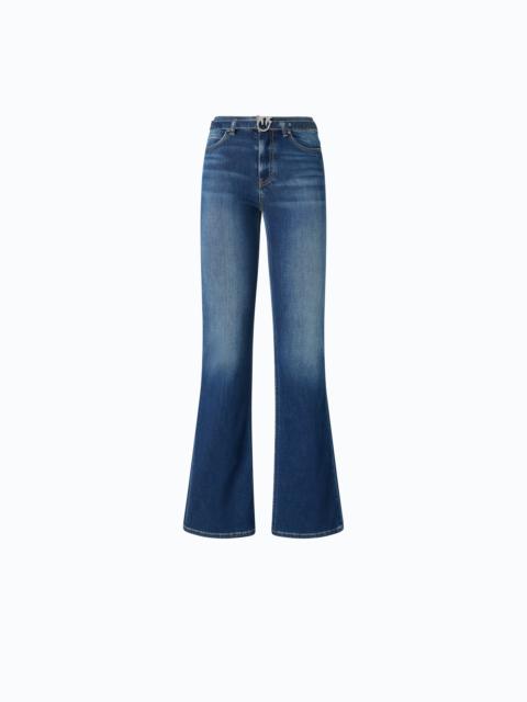 PINKO FLARED JEANS WITH BELT