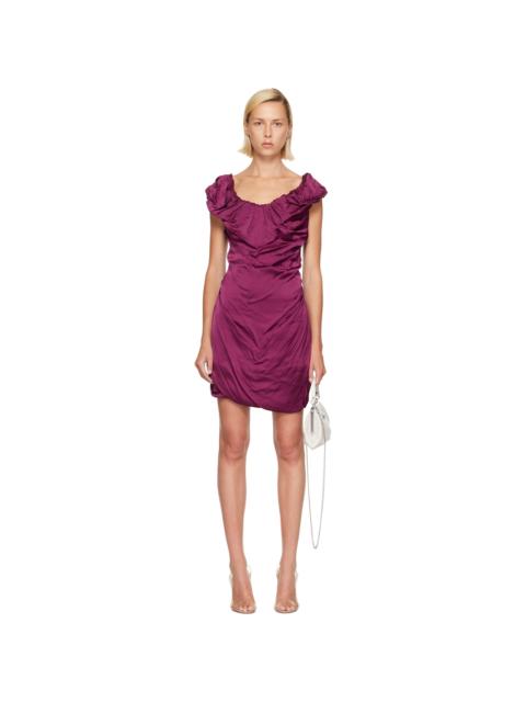 Vivienne Westwood Burgundy Twisted Ginnie Minidress
