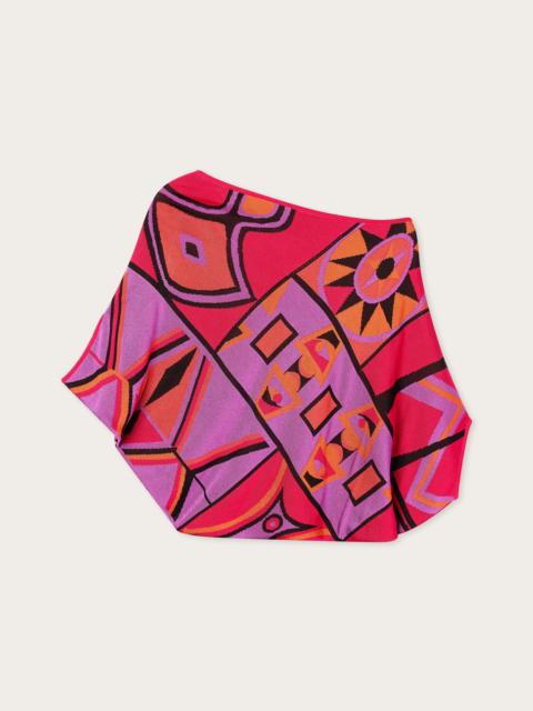 PUCCI BONGO PRINT DRAPED TOP