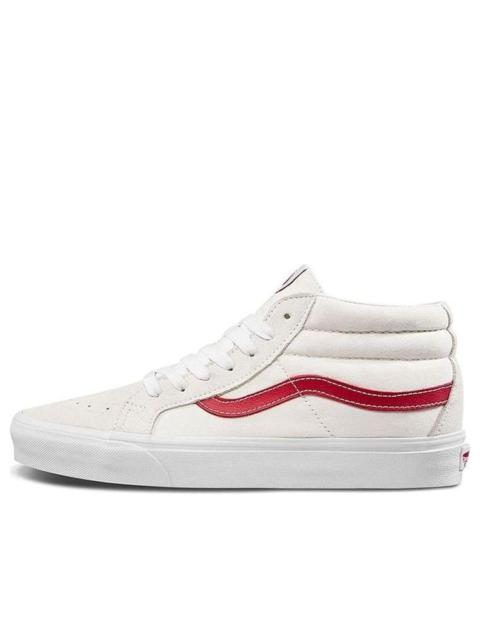 Vans SK8-Mid Stylish Lightweight Mid-Top Casual Skate Shoes Unisex White Red VN0A391FOXS