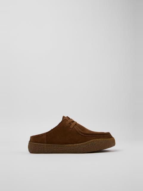 CAMPER Peu Terreno Brown Suede Shoes for Women.