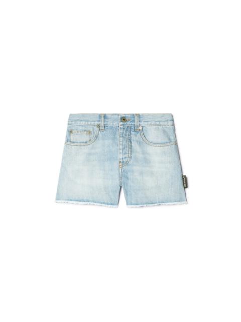 Off-White Light Blue Denim Doll Shorts