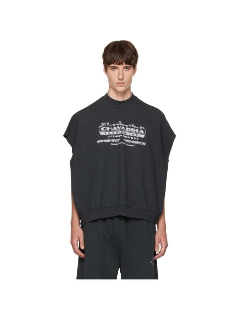 WILLY CHAVARRIA Black 'Chavarria Licensed Designs' Muscle Sweatshirt