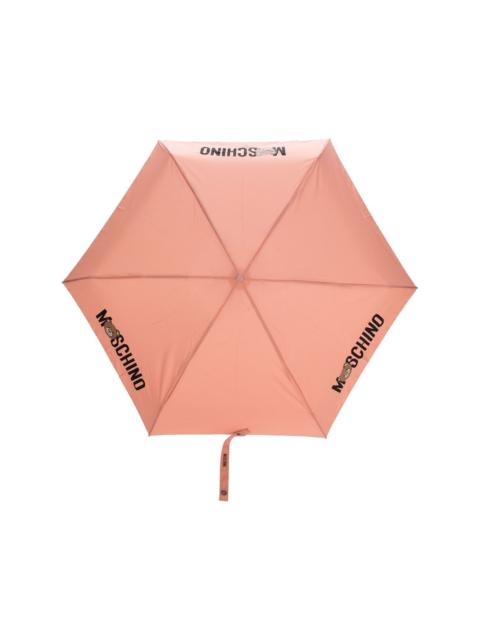 Moschino logo-print six-panel umbrella