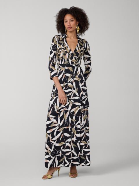 DIANE VON FURSTENBERG Abigail Maxi Embellished Wrap Dress