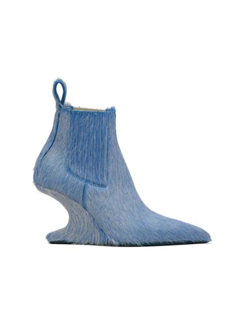 Rick Owens Blue Cantilever 8 Sharp Ankle Boots