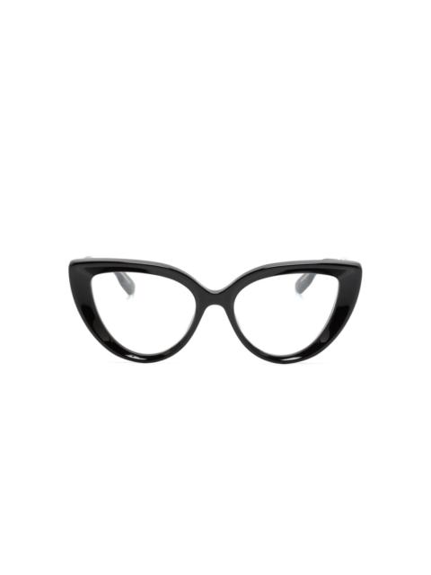 GUCCI logo-engraved cat-eye glasses