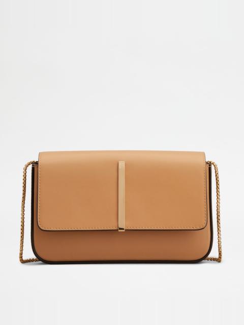 Tod's TOD'S DI BAG FOLIO IN LEATHER MINI - NATURAL