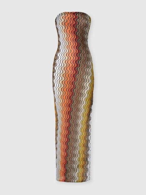 Missoni Long cover-up with side slit and greek motif