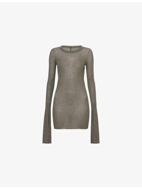 Rick Owens Ribbed Long-Sleeves Woven Top