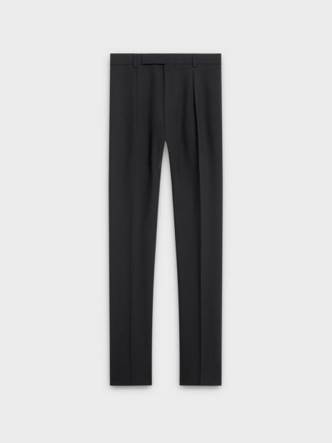CELINE ONE PLEAT MODERN PANTS IN WOOL AND MOHAIR