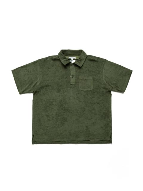 Engineered Garments Polo Shirt CP Velour - Olive