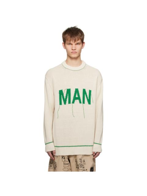 Junya Watanabe MAN Off-White Loose Thread Sweater