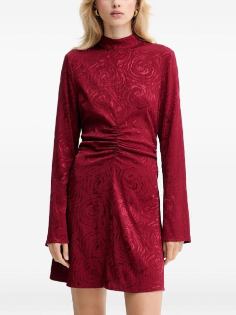 GESTUZ roses gathered-detail mini dress