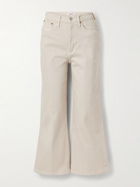 RE/DONE Cropped high-rise flared jeans Off-white