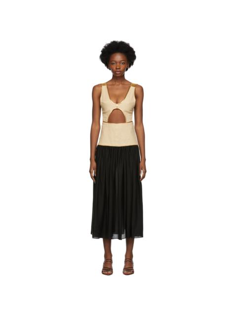 diotima Beige & Black Corpetto Dress
