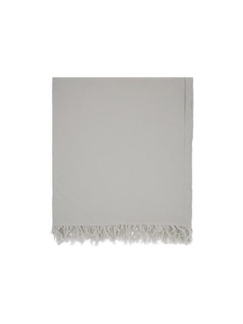 Rick Owens Off-White Knit Blanket Scarf