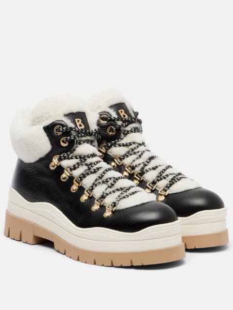 BOGNER Arosa shearling-lined leather lace-up boots