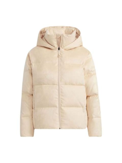 (WMNS) adidas Faux Suede Puffy Down Jacket Asia Sizing 'Beige' H20808