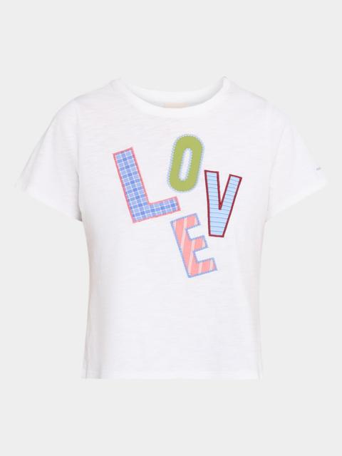 Cinq à Sept Love Collage Patch Cotton T-Shirt