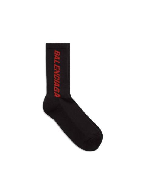 BALENCIAGA Men's Racer Socks in Black