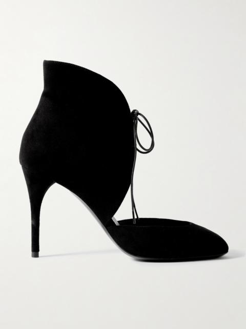Alaïa Cutout Suede Ankle Boots