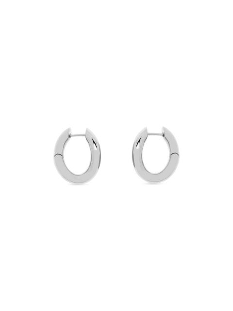 BALENCIAGA Women's Loop Xs Earrings in Silver