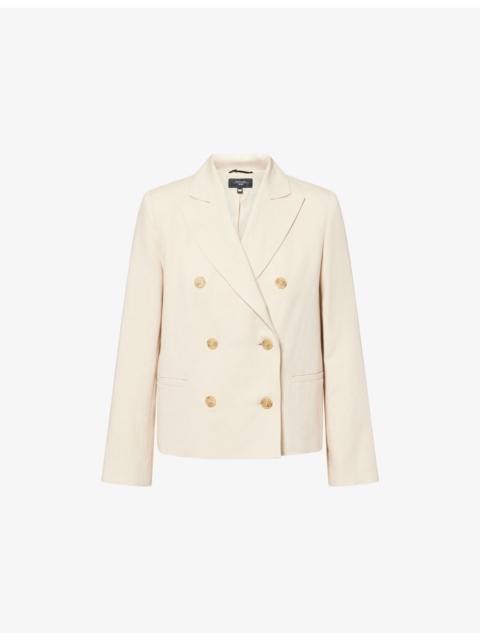 WEEKEND Max Mara Peak-Lapel Double-Breasted Woven Blazer