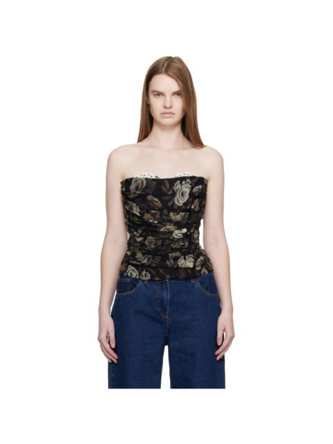 MAGDA BUTRYM Black Corset Top