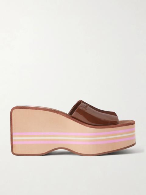 Chloé Swimming Cool Patent-leather Sandals