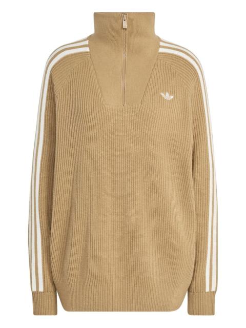 adidas funnel-neck zip-detail jumper