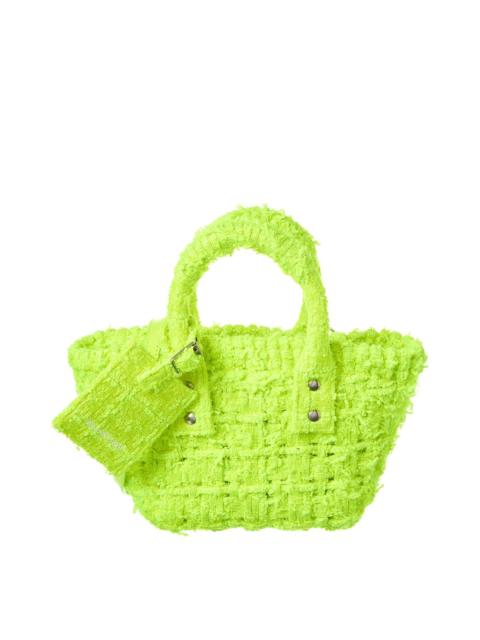 BALENCIAGA Balenciaga Bistro XXS Tweed Basket Tote