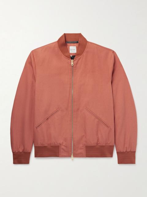 Paul Smith Linen, Cotton and Lyocell-Blend Bomber Jacket Brick