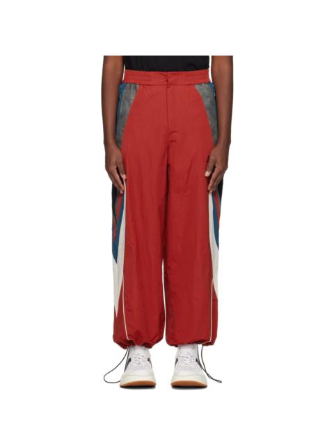 ADER error Red Paneled Track Pants