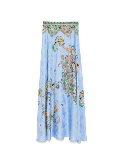 paisley maxi skirt