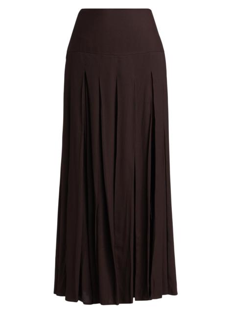 Reformation Women's Nancy Pleated Midi-Skirt - Mole