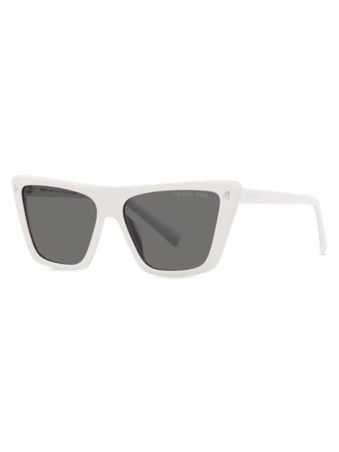 Prada Women's 55MM Butterfly Sunglasses - Bone